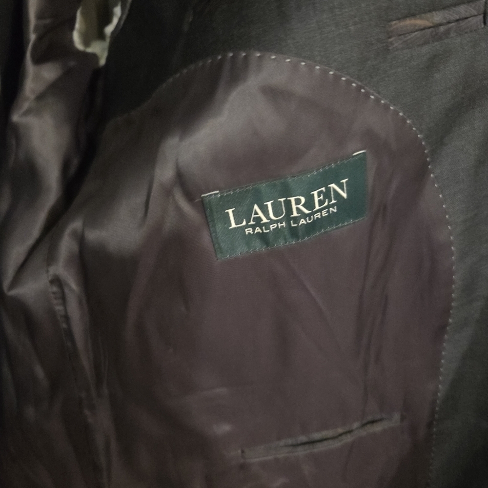 Lauren Ralph Lauren Men's Gray 100% Wool Formal Preppy Blazer Suit Jacket. 48L - Picture 6 of 10